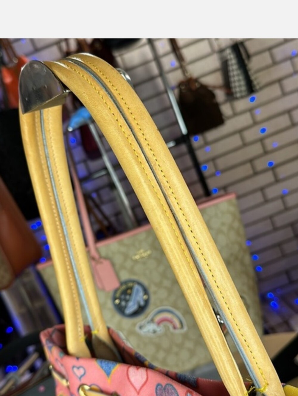 Dooney & Bourke Pink Heart-Print Tote - Picture 10 of 14